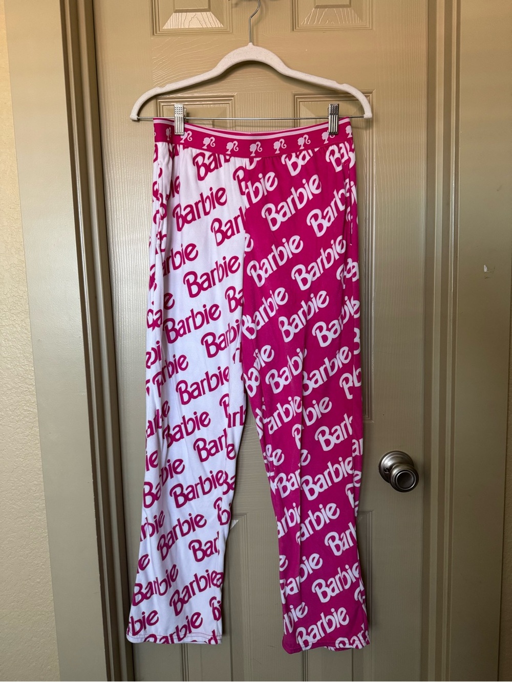 Barbie Pink White Logo Pajama Pants